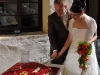 Die Hochzeitstorte wartete im Schloss-Wiesenthau auf das Brautpaar.