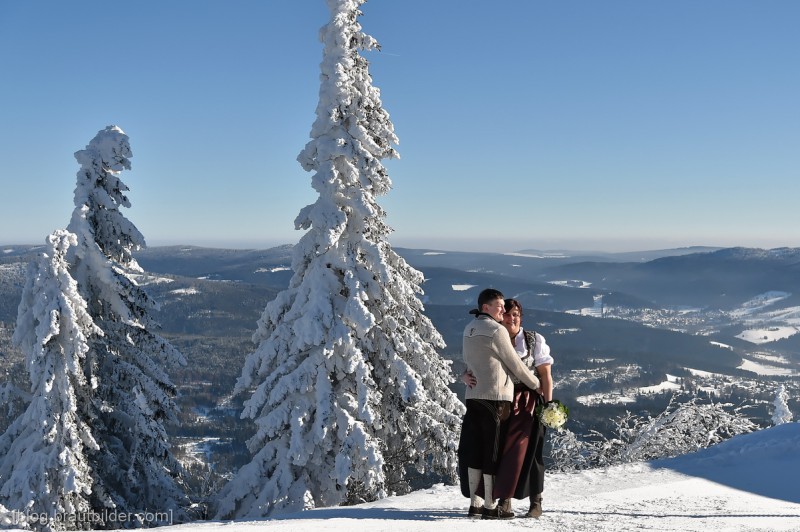 Hochzeitfotograf, Bodenmais, Winterhochzeit, Böhmhof, Boehmhof, Standesamt , Arber