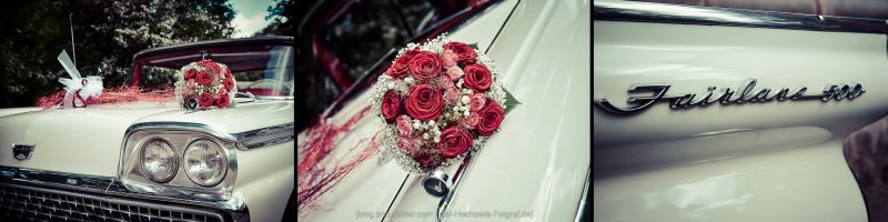 Hochzeitsfotograf Feucht - Heiraten im Zeidlerschloss in Feucht - Hochzeitsoldtimer Fairlane 500