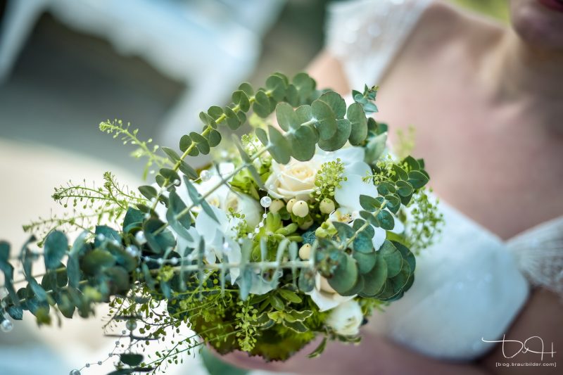 Der Brautstrauß fotografiert vom Hochzeitsfotografen.