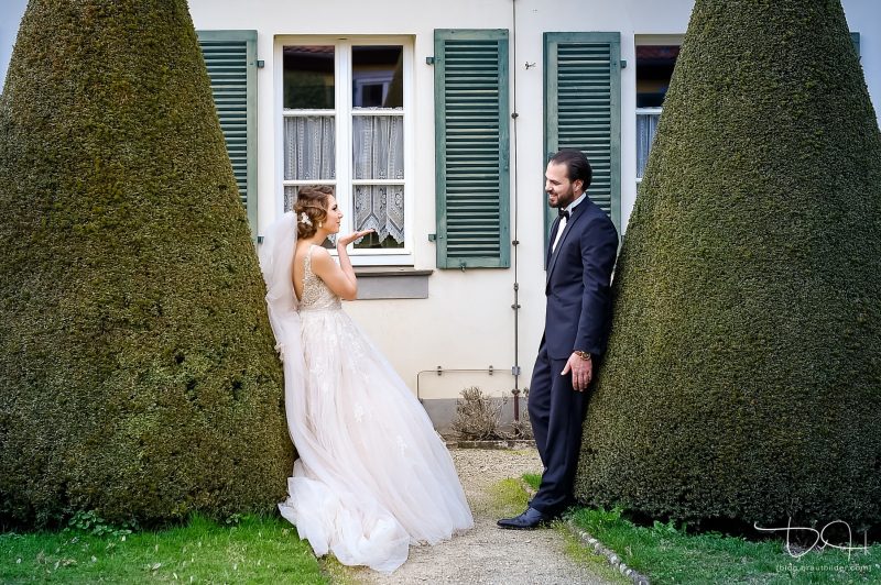 Traumhaftes Brautshooting mit dem Hochzeitsfotografen in der Orangerie Ansbach.